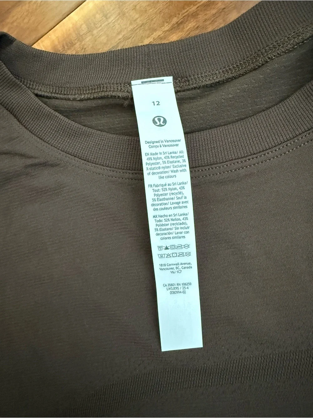 Lululemon Swiftly Relaxed Long-Sleeve Shirt Hip Length Mahogany Muse Size 12